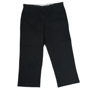 Tommy Hilfiger Pants‎ Black Cotton Blend Cropped Stretch Straight Women's 12